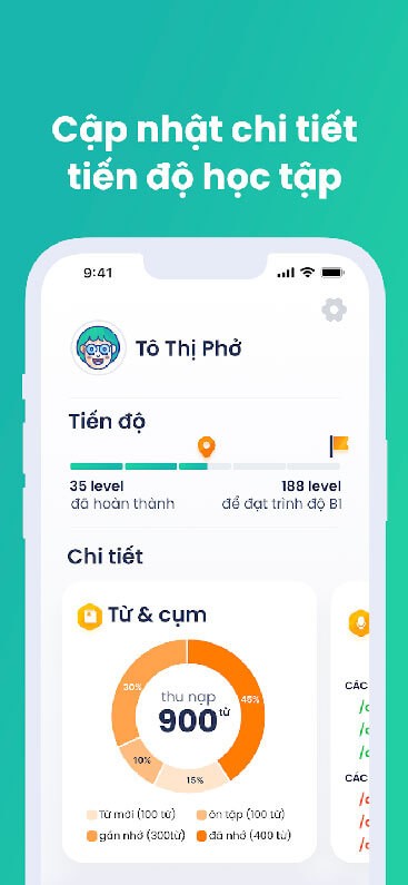 Cập nhật tiến độ học