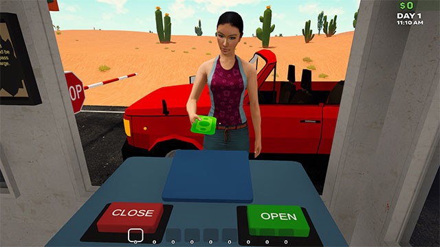 Quản lý trạm thu phí hỗn loạn trong game mô phỏng Toll Booth Simulator: Schedule of Chaos