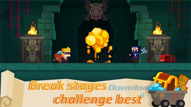 Đánh bại kẻ thù và thu thập kho báu