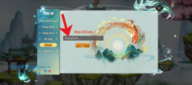 Nhập mã code phía trên, sau đó nhấn vào nút Đổi