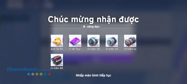 Nhấn vào màn hình để nhận quà