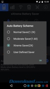 Toolbox eXtreme cho Android tùy chỉnh chế độ tiết kiệm pin