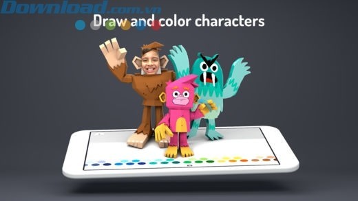 Vẽ và tô màu các nhân vật