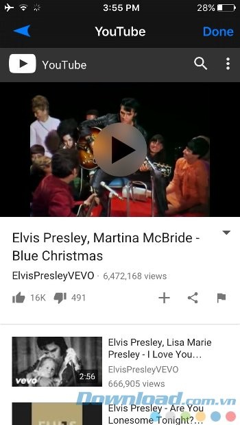 Xem video nhạc YouTube