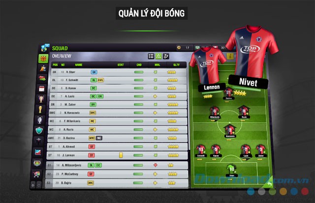 Game quản lý bóng đá Top Eleven 2017
