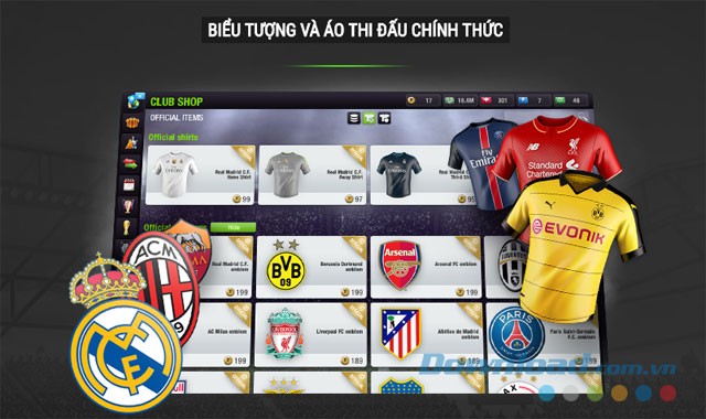 Tùy biến cầu thủ và logo