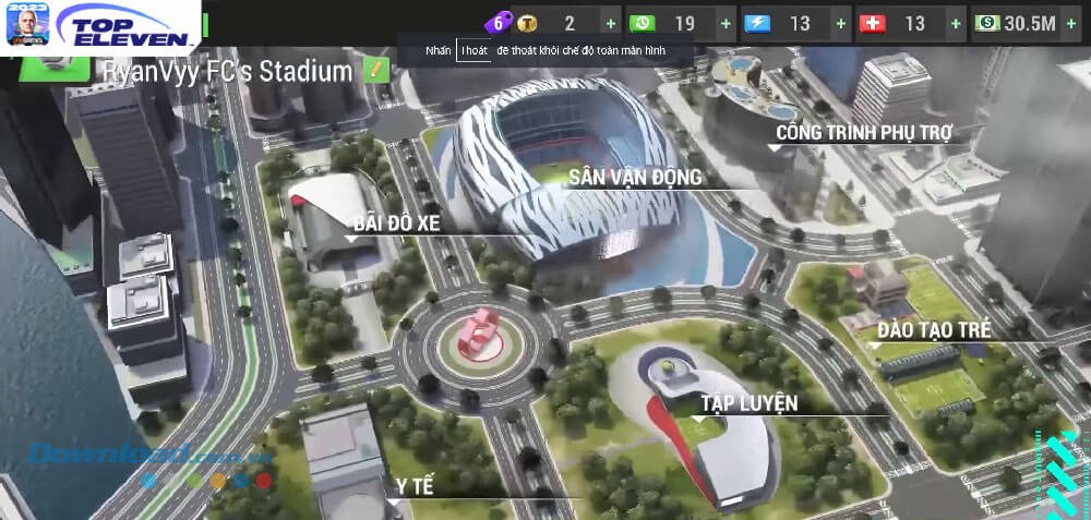 Xây dựng cơ sở vật chất của đội bóng