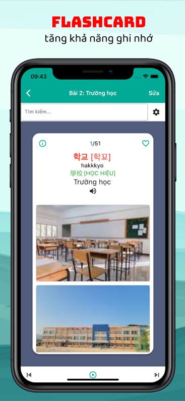 Chế độ Flashcard, chạy tự động