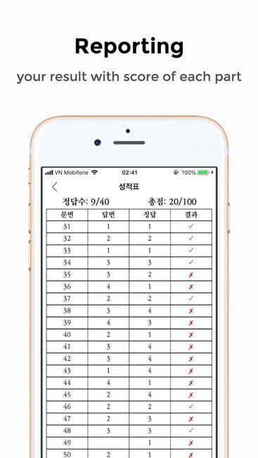 Xem kết quả khi đã làm bài