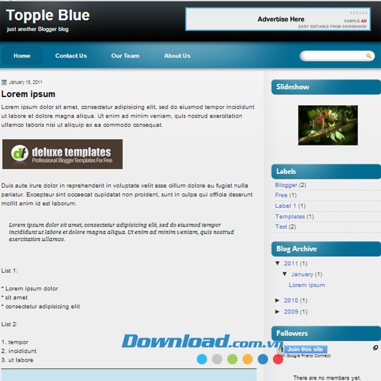 Topple Blue