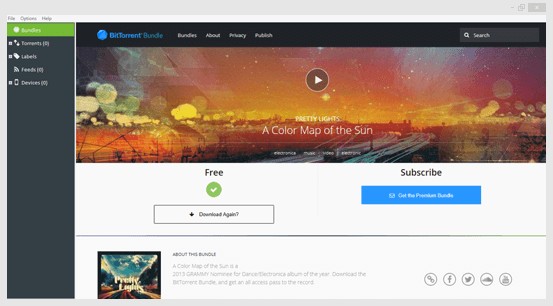 µTorrent hỗ trợ tìm kiếm