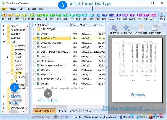 Phần mềm chuyển đổi Total Excel Converter
