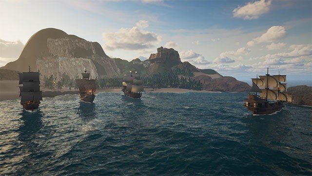 Thành lập liên minh hoặc đối đầu với những con tàu cướp biển khác trong khi chơi Total Pirate War