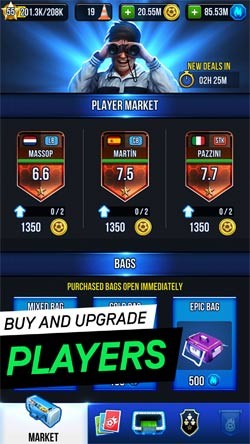 Mua và nâng cấp cầu thủ