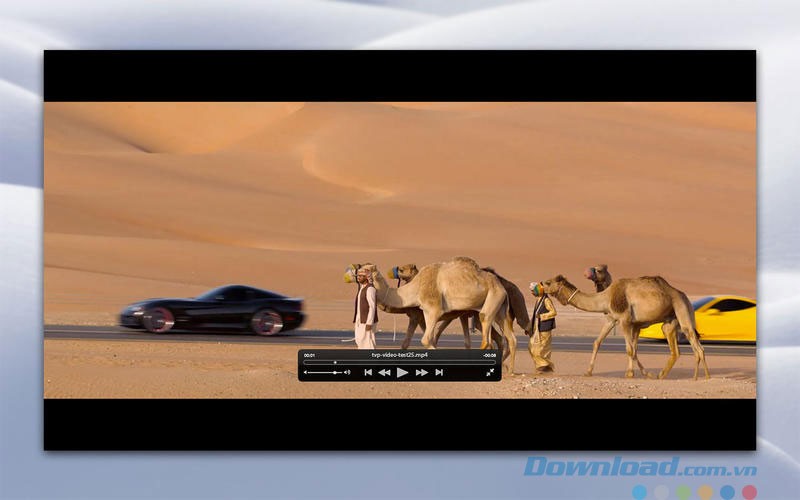 Giao diện trình phát của Total Video Player cho Mac