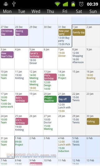 Touch Calendar for Android