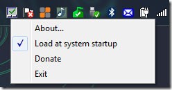TouchFreeze nằm gọn gàng trên khay hệ thống