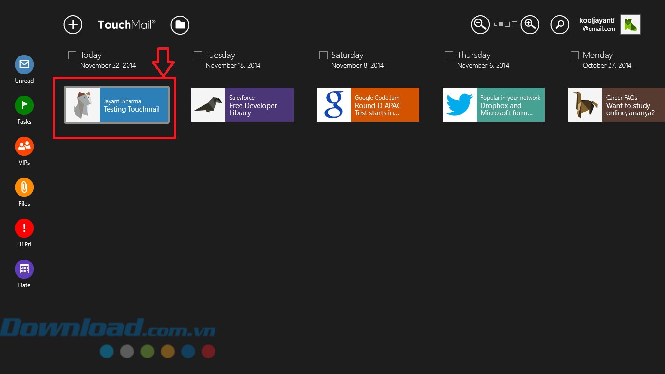 Phân biệt thư mới bằng đường viền