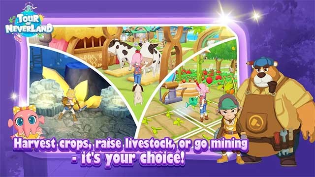 Làm nông, khám phá hầm mỏ, điều hành nhà trọ, chăm sóc vật nuôi,...