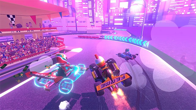 Có rất nhiều chế độ đua offline và online để bạn lựa chọn trong game Touring Karts VR