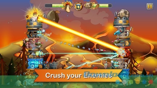Tower Crush cho iOS thách thức game thủ bằng nhiều trận chiến đấu tháp dữ dội