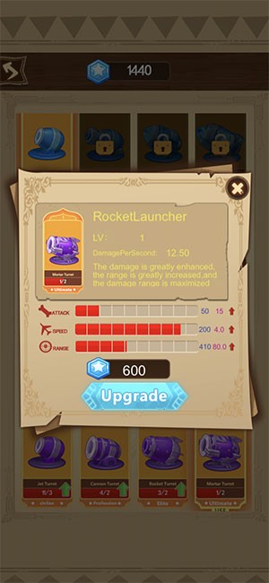 Nâng cấp pháo thêm mạnh mẽ