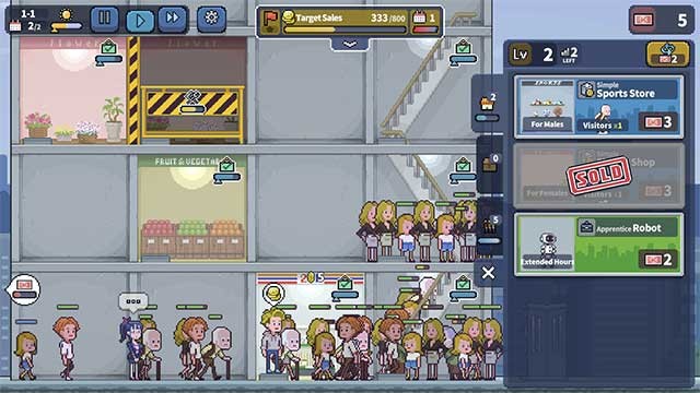 Tower King là game quản lý tòa nhà theo phong cách roguelike