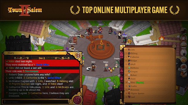 Game chiến lược suy luận xã hội Town of Salem 2 là phần tiếp theo của game Town of Salem
