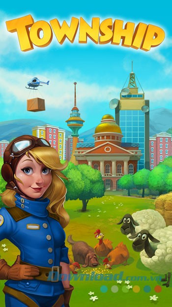 Giao diện chơi game Township trên Android