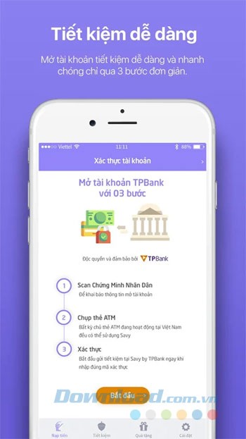 Mở tài khoản Savy