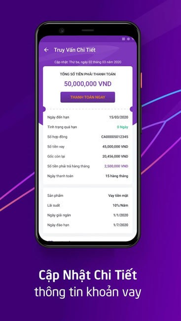 Cập nhật chi tiết khoản vay