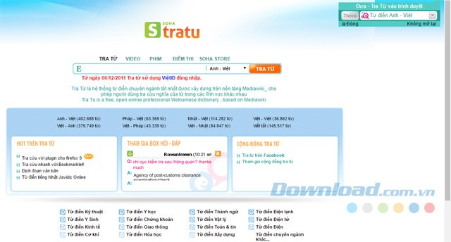 TraTu.vn - Hệ thống từ điển chuyên nghành mở.