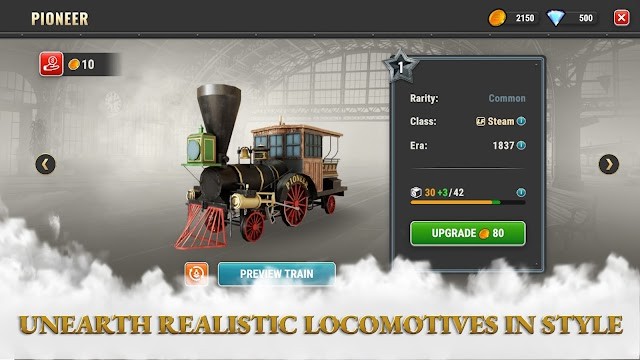 Train King Tycoon có các loại xe lửa được lấy nguyên mẫu từ nhiều thế kỷ trước