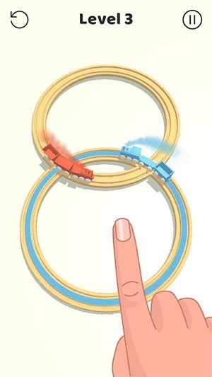 Chạm vào đoàn tàu hoặc đường ray để mọi thứ chuyển động