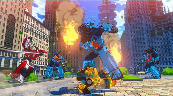 Cuộc chiến nảy lửa giữa hai phe trong game Transformers Devastation