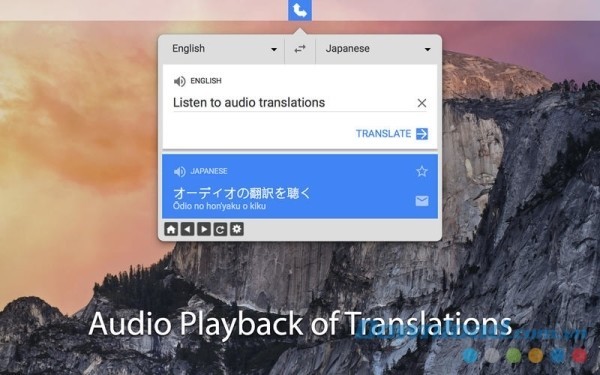 Translator for Google Translate cho Mac hỗ trợ đọc bản dịch