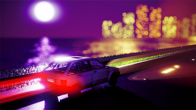 Game Transmission giả lập công việc giao hàng xuyên đêm trên nền đồ họa đầy màu sắc