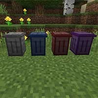 Trash Cans Mod Minecraft: Chế tạo thùng rác và quản lý rác thải
