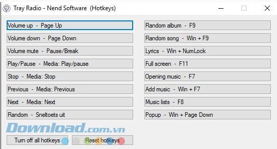 Một số cài đặt phím tắt
