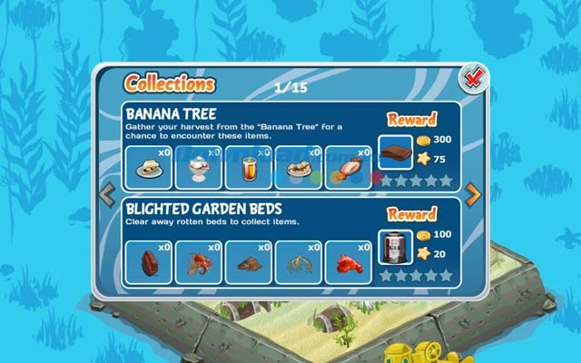 Hệ thống giải thưởng của Treasure Diving