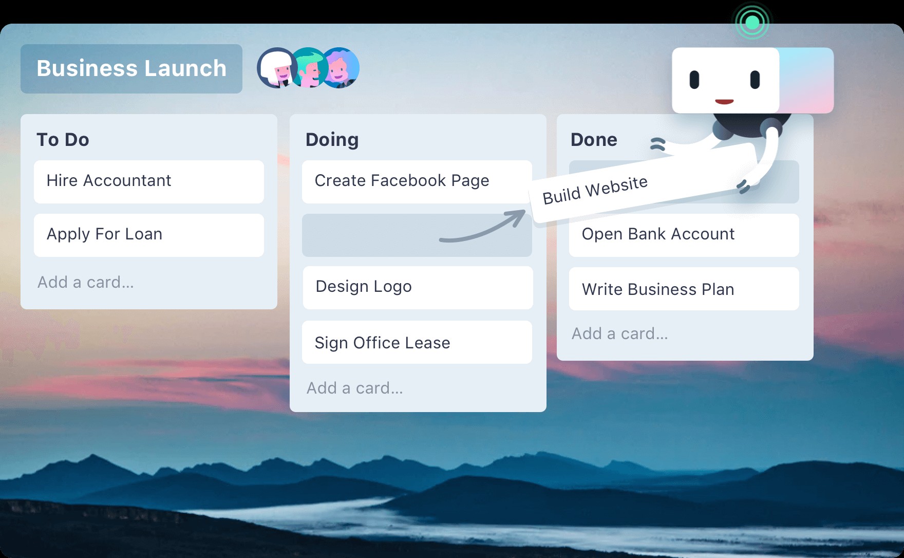 Di chuyển nhiệm vụ khắp danh sách