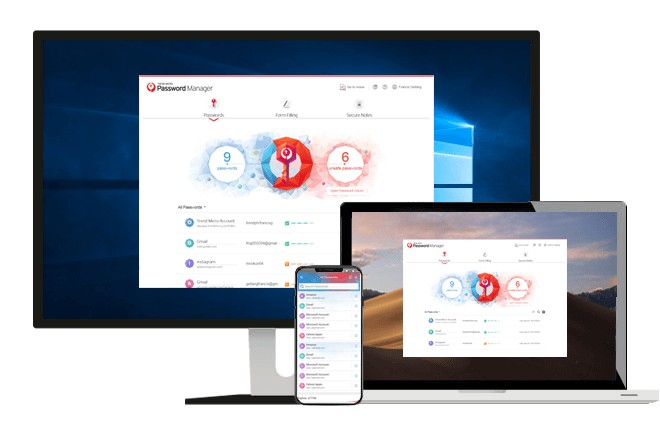Trend Micro Password Manager 2019 giúp quản lý và bảo vệ các tài khoản trực tuyến