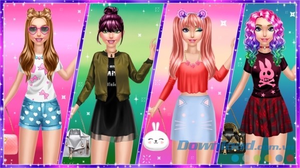 Tạo hình xinh đẹp cho hai nàng búp bê trong Trendy Fashion Styles Dress Up cho Android