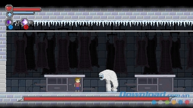 Chiến đấu với một số tên trùm to lớn trong game phiêu lưu Trials of Azra