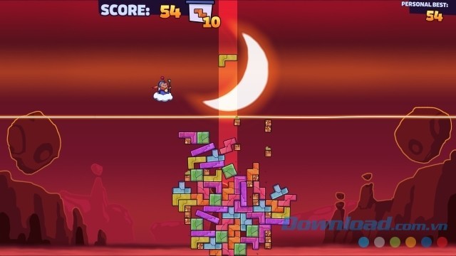Cố gắng đạt số điểm cao nhất trong game xếp hình Tricky Towers cho máy tính, Mac và Linux