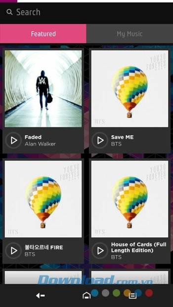 Thư viện bài hát của Triller