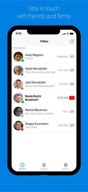 Trillian giữ trạng thái kết nối liên tục