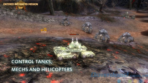 Điều khiển xe tăng trong Trinium Wars