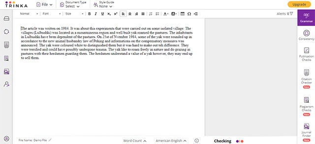 Trinka phát hiện toàn bộ lỗi về ngữ pháp, chính tả, văn phong, cách dùng từ... trong văn bản