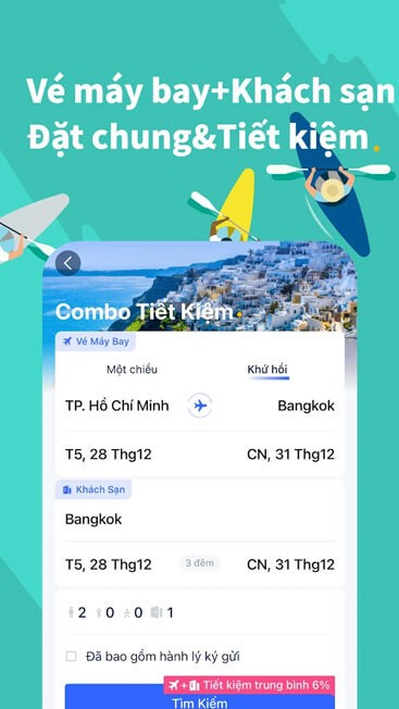 Đặc combo vé máy bay, khách sạn